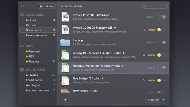 Hider 2 Secures and Hides Files on Your Mac