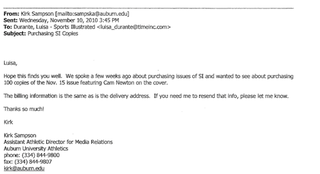 "Am I Sick? Are We All Sick?": Overwrought Things The Media Wrote To Auburn's PR Guy During Cam Newton's Wild 2010 Season
