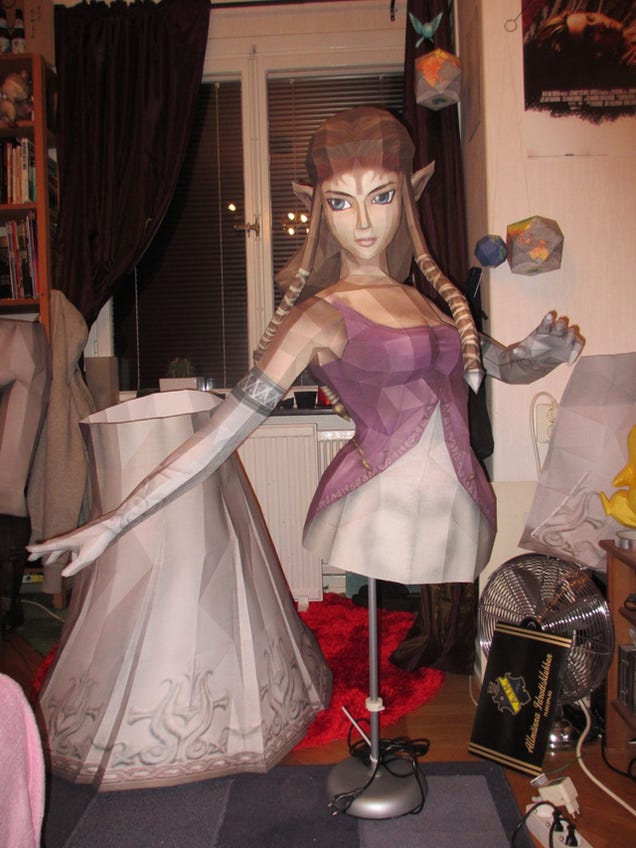 This Stunning Life-Sized Princess Zelda Statue Is Entirely Made Of Paper