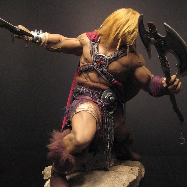 Artist builds beautiful He-Man sculpture with biceps the size of honey baked hams