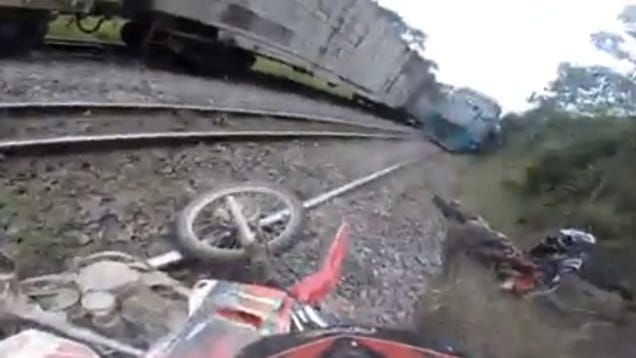 For God's Sake Don't Ride Your KLR On Train Tracks