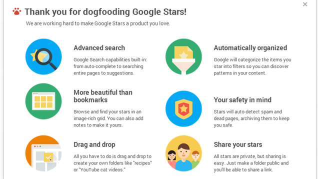 Google Stars Is Now on Chrome, Looks Like an Awesome Bookmarking App