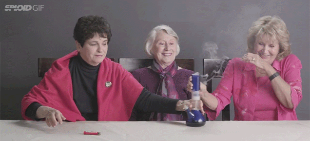 Watching grandmas smoke weed for the first time is so great