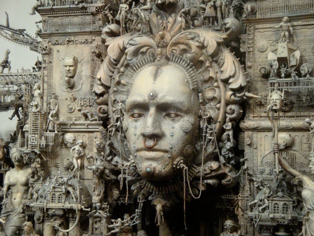 Kris Kuksi's Beautiful Art is Made From the Bones of Dead Model Kits