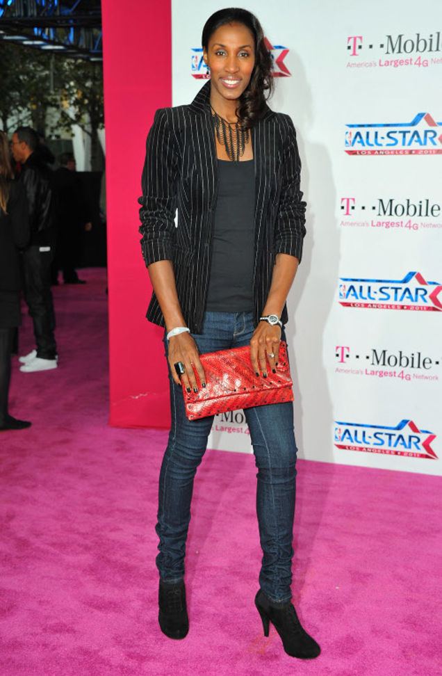 NBA All-Stars On The "Magenta Carpet"