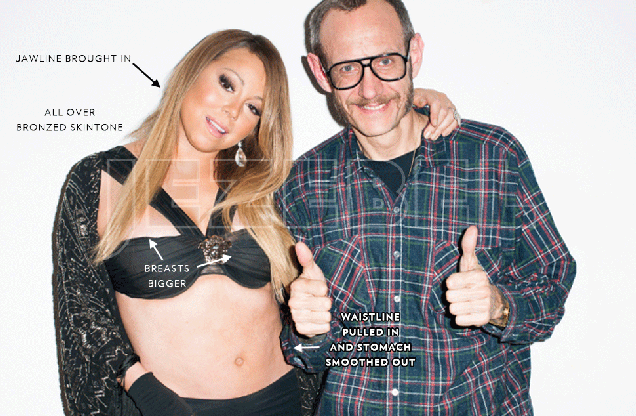 Retouch My Body: Terry Richardson Pix of Mariah Carey Before Photoshop