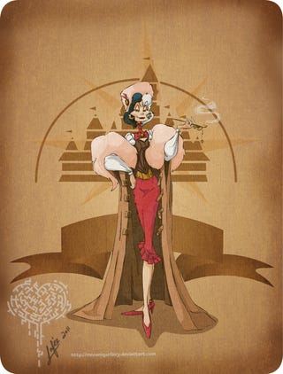 Classic Disney villains redrawn as steampunk baddies