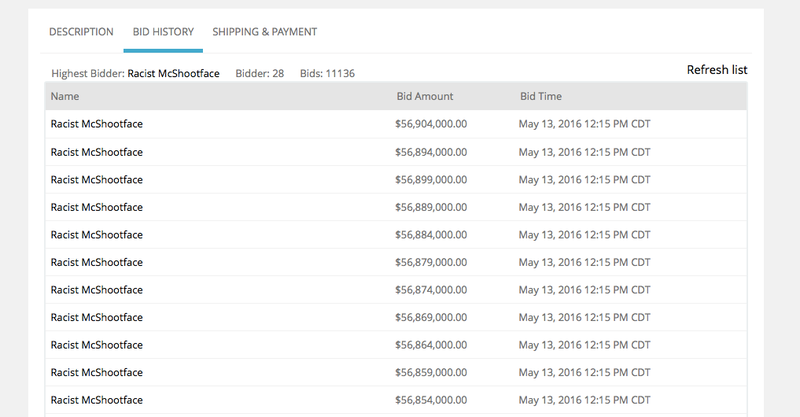 "Racist McShootFace" Drives Auction Price of George Zimmerman's Gun Past $65 Million Before Being Suspended