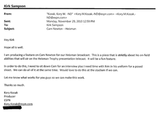 "Am I Sick? Are We All Sick?": Overwrought Things The Media Wrote To Auburn's PR Guy During Cam Newton's Wild 2010 Season