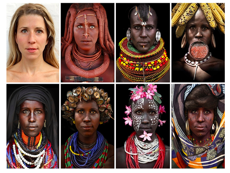 African Tribe - EgyptSearch Forums: White Hungarian woman transformed herself into 7 African  tribal women