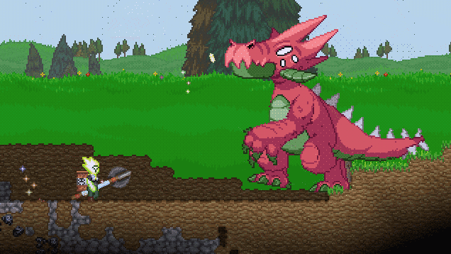 Oh Hey, a Giant Monster in Starbound