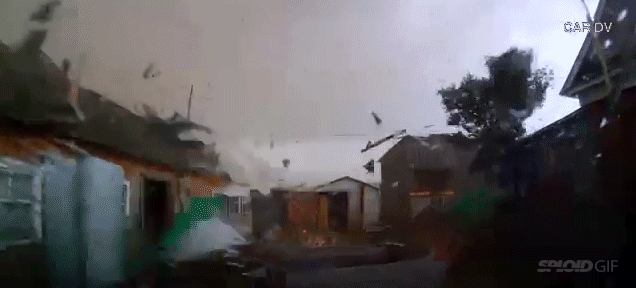 Terrifying dash cam video shows what it is like to be inside a tornado
