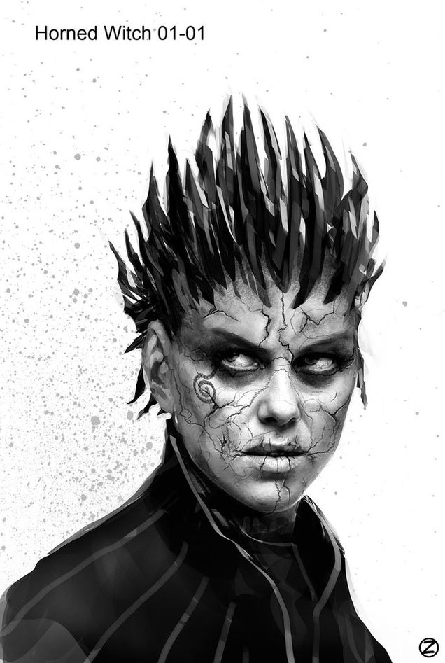 The grotesque witch concept art from Hansel & Gretel will probably turn you on