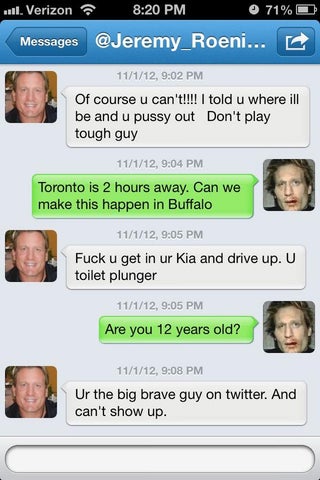 "Ur Probably Rob Ray": Jeremy Roenick's Spirited Banter With The Twitter Troll He Wants To Fight