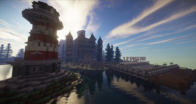 minecraft city with prison map 1.12.2