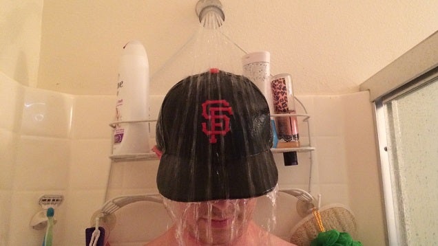 Break In a Baseball Cap by Wearing It in the Shower