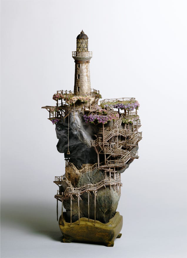 Artist transforms bonsai trees and empty cans into insane Lilliputian cities