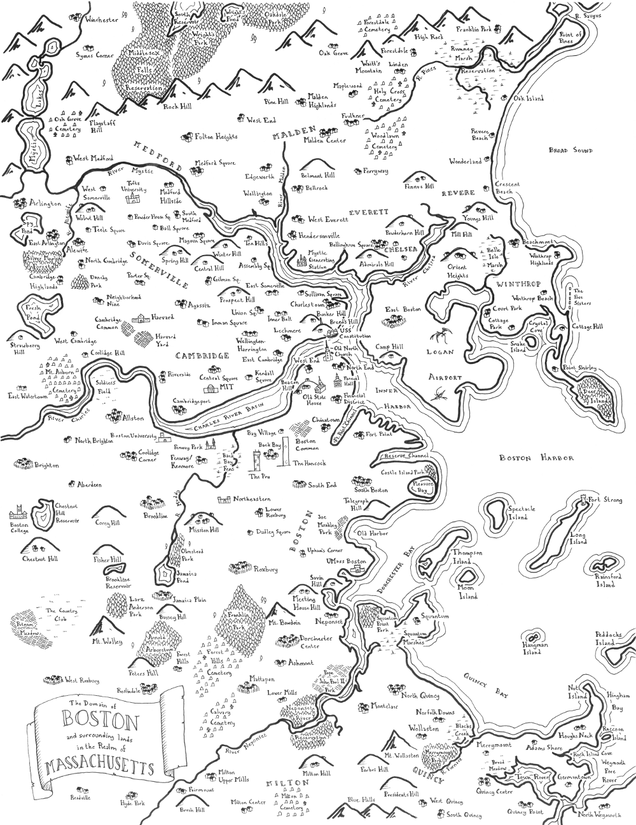 Maps Of Modern Cities Drawn In The Style Of J.R.R. Tolkien