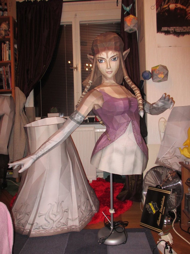 This Stunning Life-Sized Princess Zelda Statue Is Entirely Made Of Paper