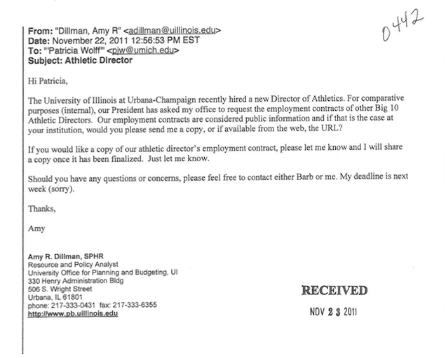 Hey, Michigan: Illinois Will Show You Their Athletic Director's Contract If You Show Them Yours