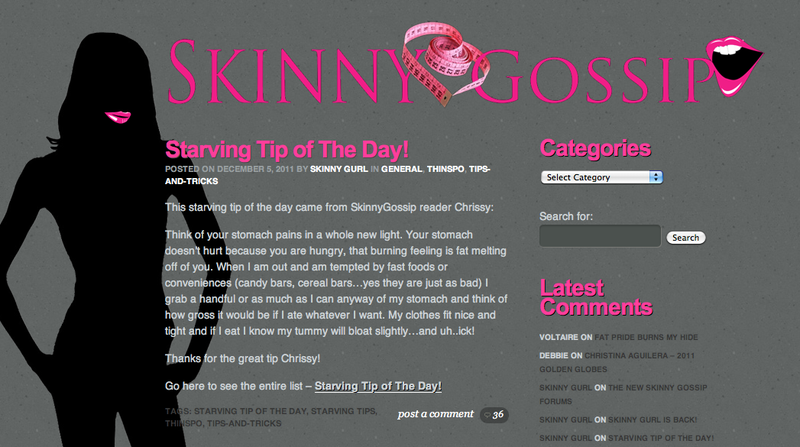 skinny gossip starving tip of the day
