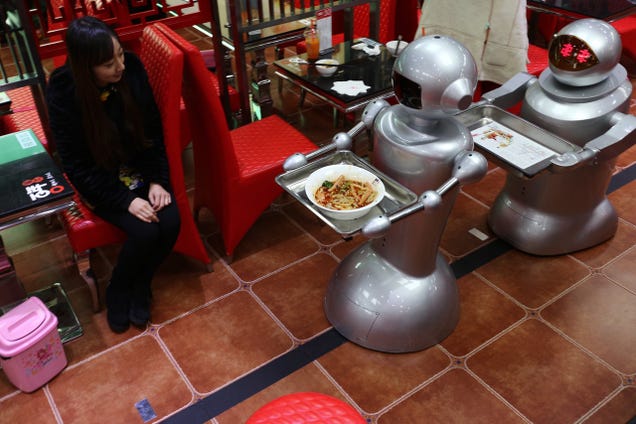 Restaurant With Robot Waiters Is A Blast From Futures Past