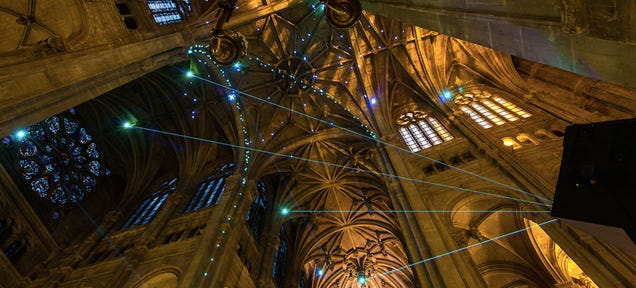 This Cathedral Is Filled With Smartphone-Powered Laser Beams