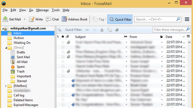 FossaMail is a 64-bit Optimized, Faster Thunderbird Clone for Windows