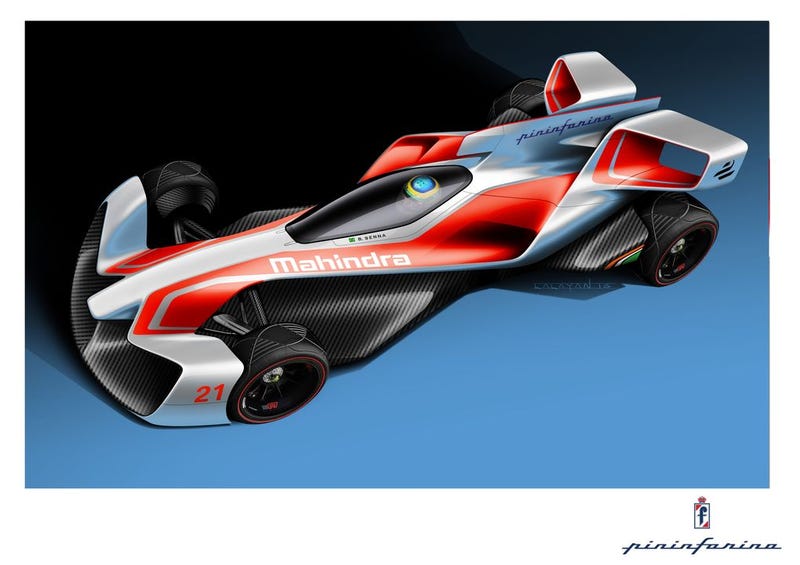 Los nuevos autos de Fórmula E diseñados por Pininfarina y Mahindra parecen naves del futuro