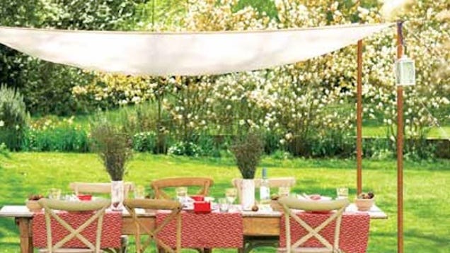 Create Your Own Cheap, Weather-Shielding Outdoor Canopy