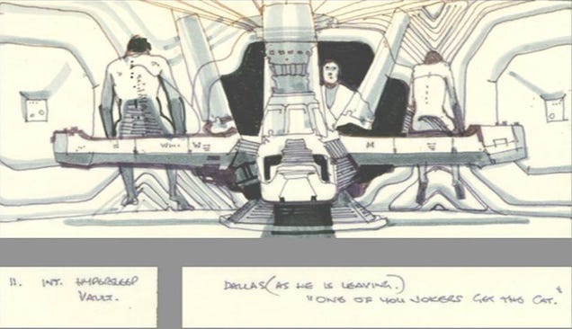 Unused storyboards show how Alien could have been more "pornographic"