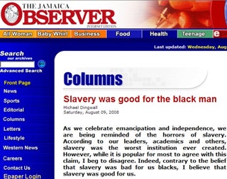 Columnist: Slavery Was Awesome!