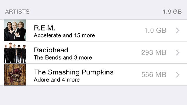 See Which Bands Are Taking Up Most Room on Your iPhone