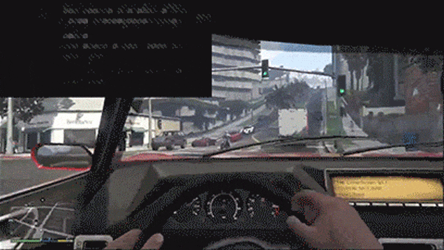 GTA V's First-Person Driving in Chaotic GIFs