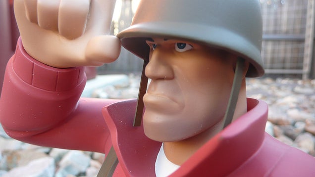 There's An Actual Team Fortress 2 Soldier In My House