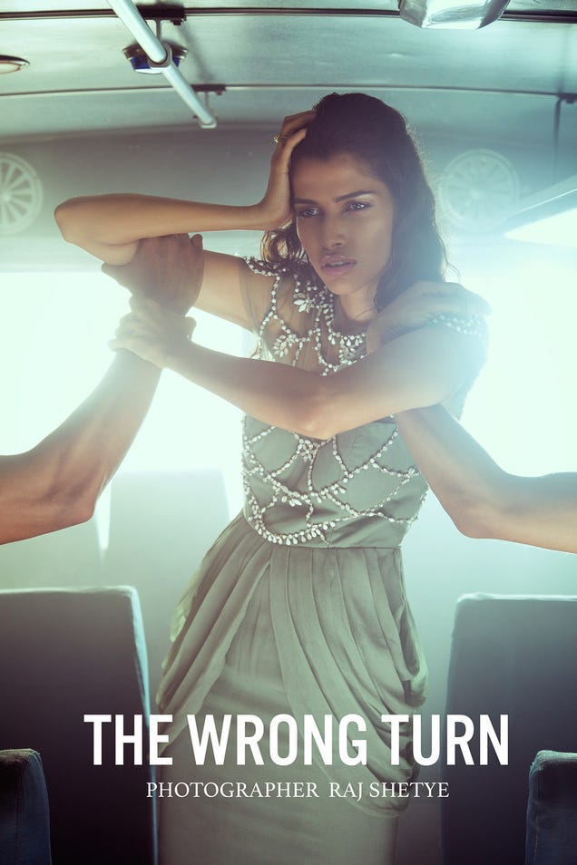 Indian Fashion Shoot Features Woman Being Attacked by Men on a Bus
