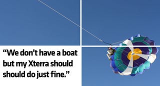 The dangerous thrill of off-road parasailing