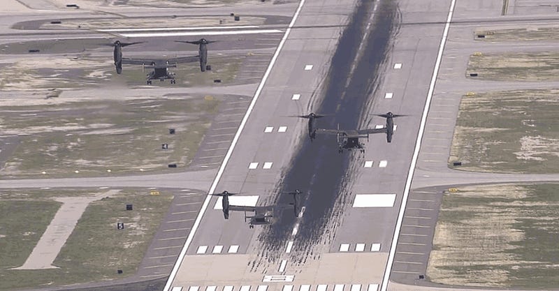 LA News Chopper Stumbles Onto Formation Of V-22 Ospreys, Takes Amazing Footage