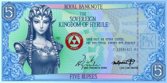 Kingdom Of Hyrule Decommissions Actual Rupees, Switches To Paper Curency