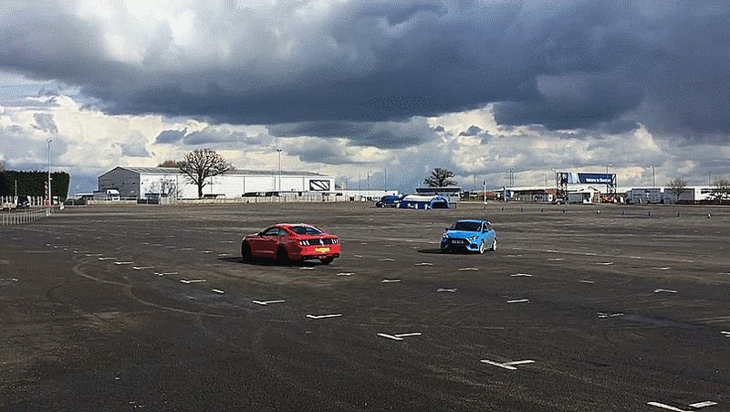 Ford Focus RS And Mustang GT Drift-Dance In Celebration Of Their UK Arrival