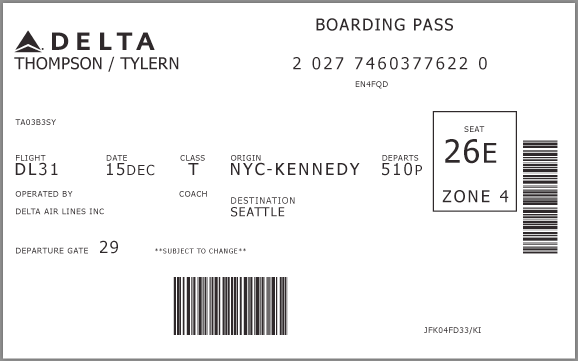 The New Delta Boarding Pass Is Easy To Read