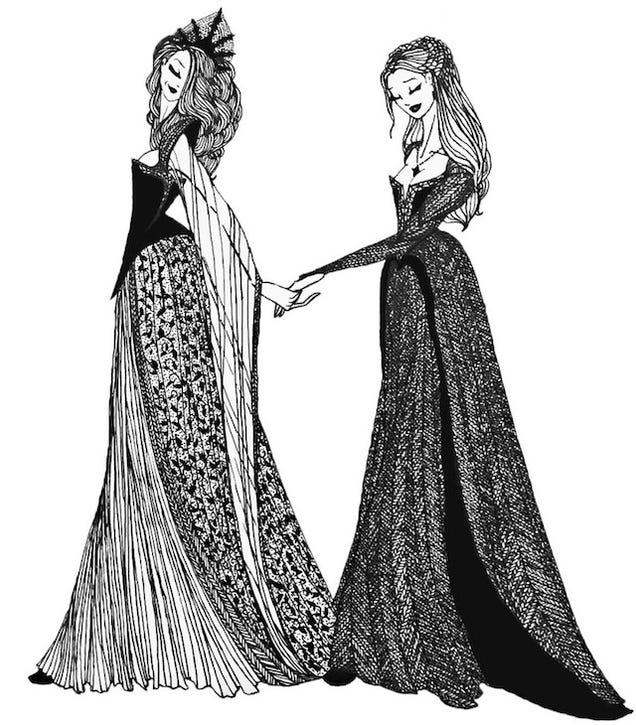 Beautiful black-and-white illustrations put a gothic spin on Game of Thrones