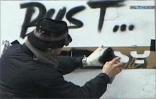 Rare Photos Of Banksy In Action