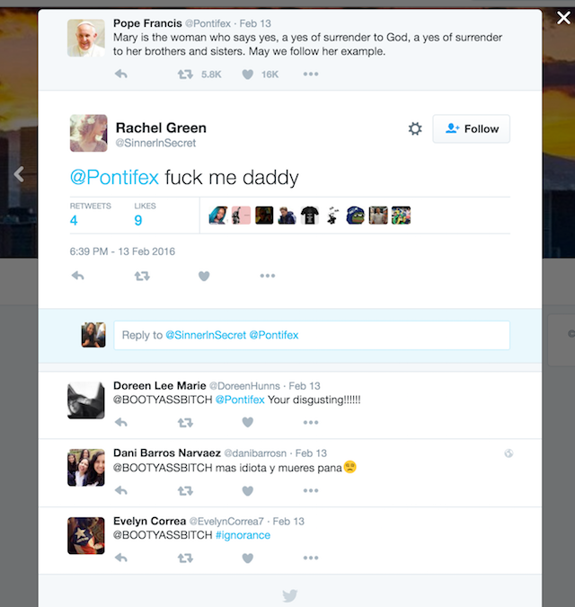 The Pope's Twitter Mentions Are a Living Hell