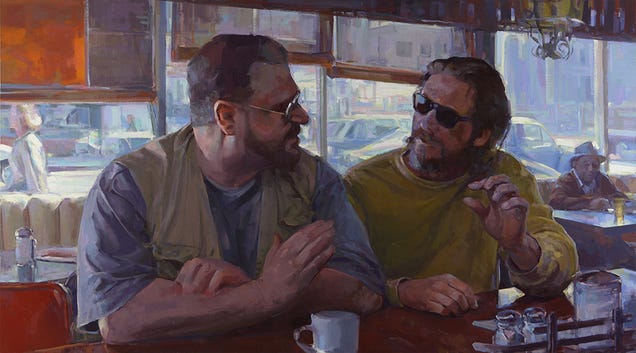 The Big Lebowski painted after classic art works