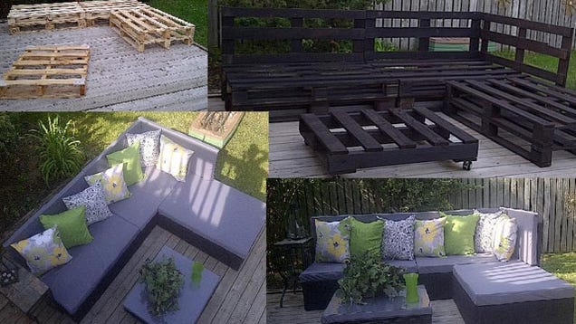 Turn Wooden Pallets into Patio Furniture