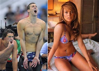 Michael Phelps Getting Him Some Lindsay Lohan (OMG, LOL)