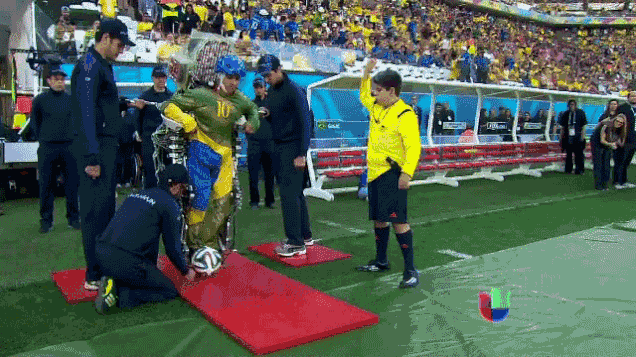 Watch a Mind-Controlled Cyborg Leg Make the World Cup's First Kick
