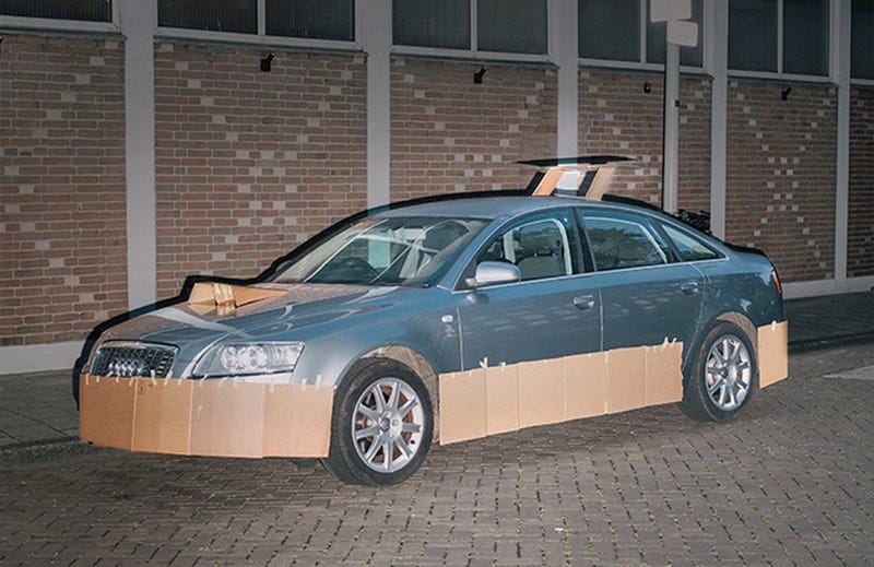 This Artist Turns Boring Rides Into Supercars At Night Using Cardboard