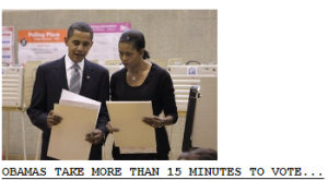 Obama Election Day Photo Op Fail